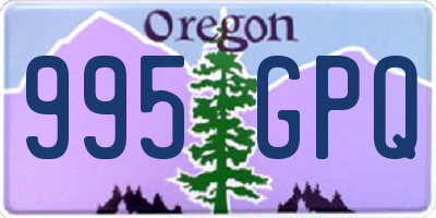 OR license plate 995GPQ