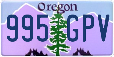 OR license plate 995GPV