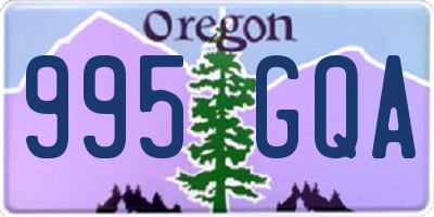 OR license plate 995GQA