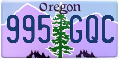 OR license plate 995GQC
