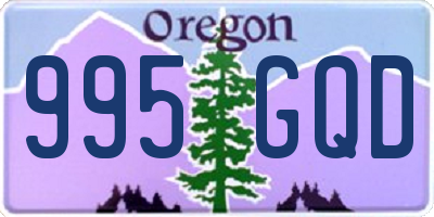 OR license plate 995GQD