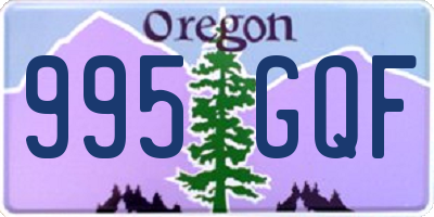 OR license plate 995GQF