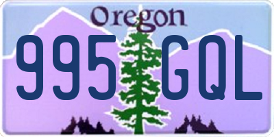 OR license plate 995GQL