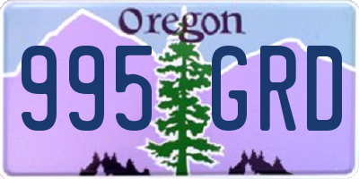 OR license plate 995GRD