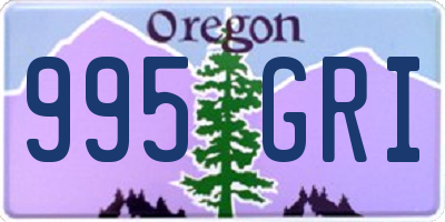 OR license plate 995GRI