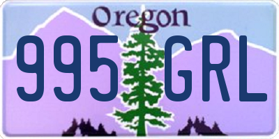 OR license plate 995GRL