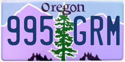 OR license plate 995GRM
