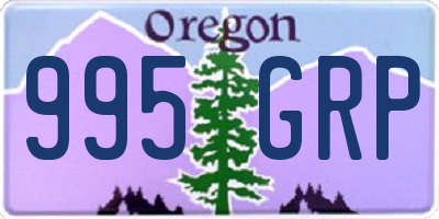 OR license plate 995GRP