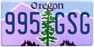 OR license plate 995GSG