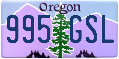 OR license plate 995GSL