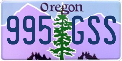 OR license plate 995GSS