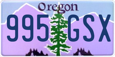 OR license plate 995GSX