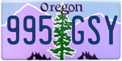 OR license plate 995GSY