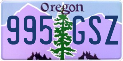 OR license plate 995GSZ