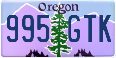 OR license plate 995GTK