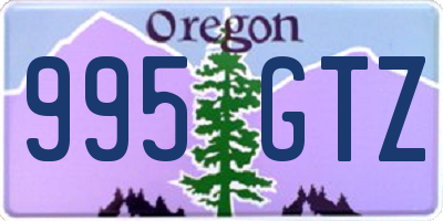 OR license plate 995GTZ