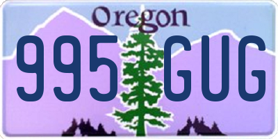 OR license plate 995GUG