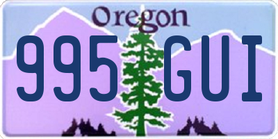 OR license plate 995GUI