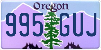 OR license plate 995GUJ