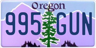 OR license plate 995GUN