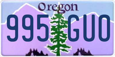 OR license plate 995GUO