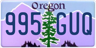 OR license plate 995GUQ