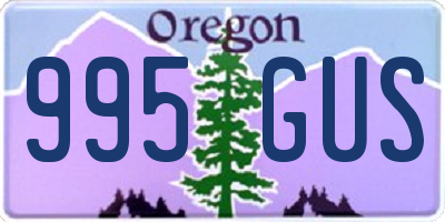 OR license plate 995GUS