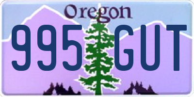 OR license plate 995GUT