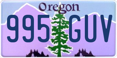 OR license plate 995GUV