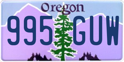 OR license plate 995GUW