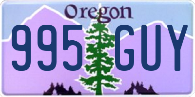 OR license plate 995GUY