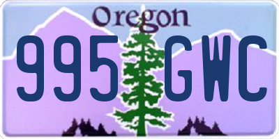 OR license plate 995GWC