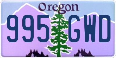 OR license plate 995GWD