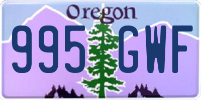 OR license plate 995GWF