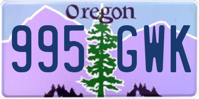 OR license plate 995GWK