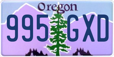 OR license plate 995GXD