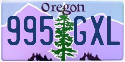 OR license plate 995GXL