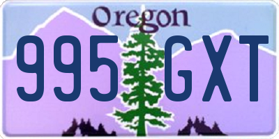 OR license plate 995GXT