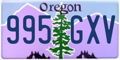 OR license plate 995GXV