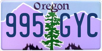 OR license plate 995GYC