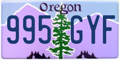 OR license plate 995GYF