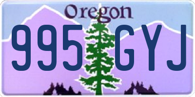 OR license plate 995GYJ