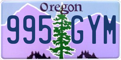 OR license plate 995GYM