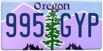 OR license plate 995GYP