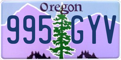 OR license plate 995GYV