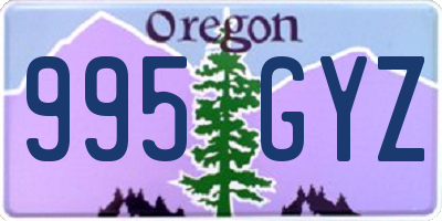 OR license plate 995GYZ