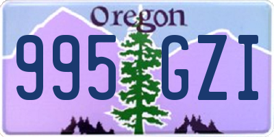 OR license plate 995GZI