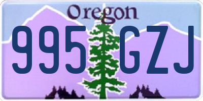OR license plate 995GZJ