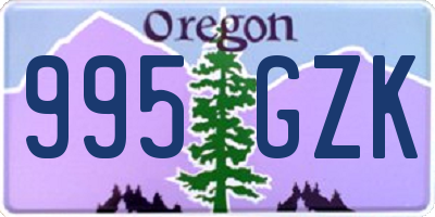 OR license plate 995GZK