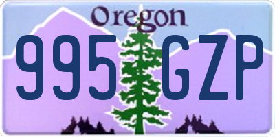 OR license plate 995GZP